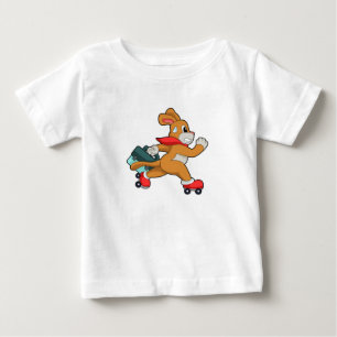 T-shirt Pour Bébé Chien à roulettes