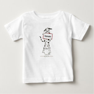 T-shirt Pour Bébé Chien acrobate mignon personnalisé 