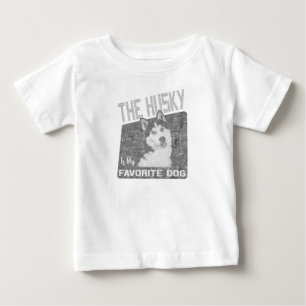 T-shirt Pour Bébé Chien Sibérien Husky