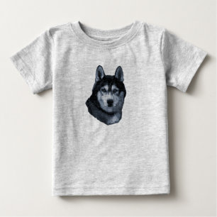 T-shirt Pour Bébé Chien Sibérien Husky