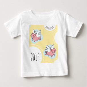 T-shirt Pour Bébé Chiens volants Nouveau bébé B Tee