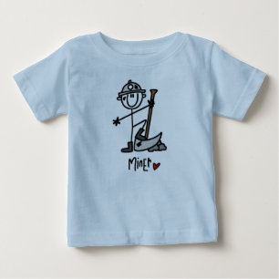 T-shirt Pour Bébé Chiffre de bâton de mineur