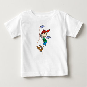 T-shirt Pour Bébé Chiffre de bâton d'escalade de roche
