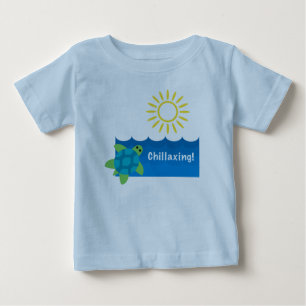 T-shirt Pour Bébé Chillaxage de tortue - Baby Fine Jersey T-Shir