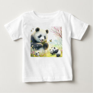 T-shirt Pour Bébé Chillin' avec Pandas