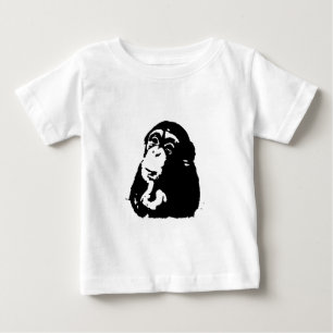 T-shirt Pour Bébé Chimpanzé Pop Art Thinking