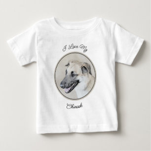 T-shirt Pour Bébé Chinook (oreilles d'hélicoptère) Peinture - Chien 