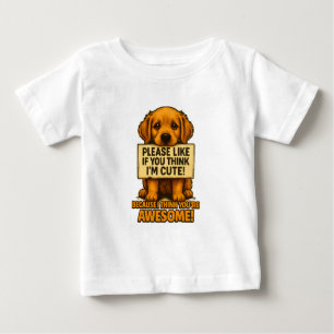 T-shirt Pour Bébé Chiot Mignon, Citation Amusante d'Amateur de Chien