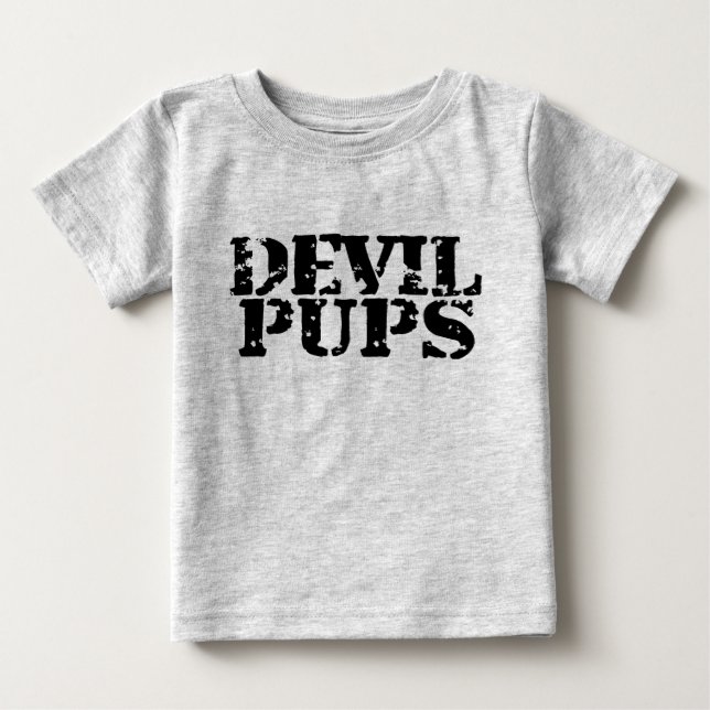 T-shirt Pour Bébé Chiots de diable (Devant)