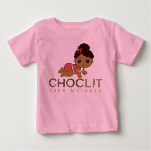 T-shirt Pour Bébé Choclit : 100% Melanin Baby Girl
