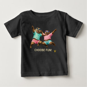 T-shirt Pour Bébé Choisissez le duo de loutres amusant