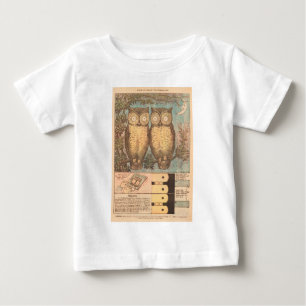 T-shirt Pour Bébé chouette vintage chou chou chou chou chou chou art