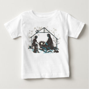 T-shirt Pour Bébé Christian Religieux Bébé Jésus Nativité de Noël