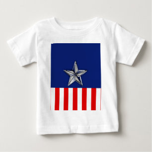 T-shirt Pour Bébé Chrome Comme étoile sur Festive Patriotic couleurs