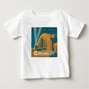 T-shirt Pour Bébé Cincinnati, Ohio   Terminal Union historique