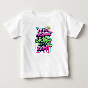 T-shirt Pour Bébé Citation amusante Gras Neon Graffiti Design