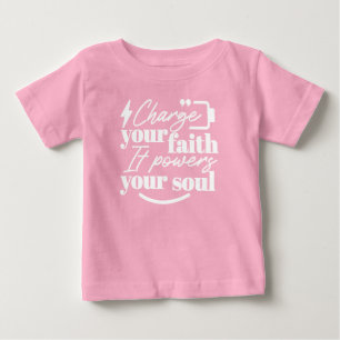 T-shirt Pour Bébé Citation chrétienne motivante – Rechargez votre fo