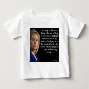 T-shirt Pour Bébé Citation d'Hillary Clinton sur la religion sanguin