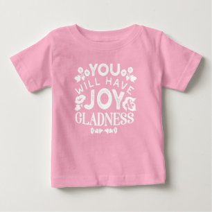 T-shirt Pour Bébé Citations de foi et de bonheur – Joie et Allégress