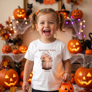 T-shirt Pour Bébé Citrouille Bébé Fantôme pour Filles