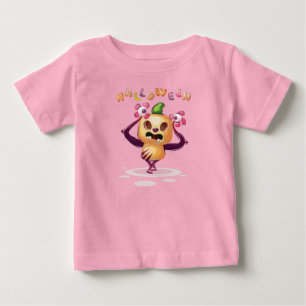 T-shirt Pour Bébé Citrouille chilien mignon Halloween Monster Toddle