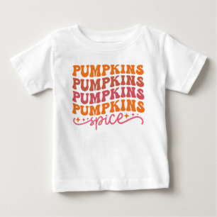 T-shirt Pour Bébé Citrouille Citrouille Citrouille Citrouille Épice