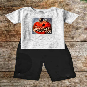 T-shirt Pour Bébé Citrouille Grin