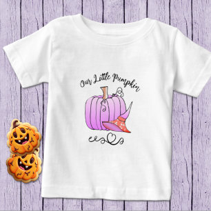 T-shirt Pour Bébé Citrouille rose et rose