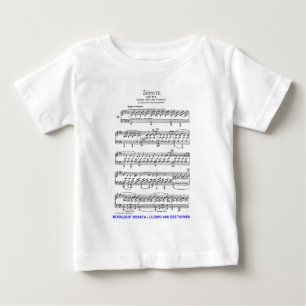 T-shirt Pour Bébé Clair de Lune-Sonate-Ludwig-Beethoven