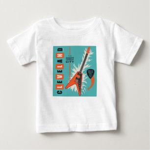 T-shirt Pour Bébé Cleveland Ohio Guitare électrique