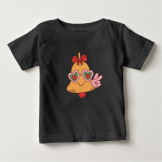 T-shirt Pour Bébé Cloche de la paix de Noël