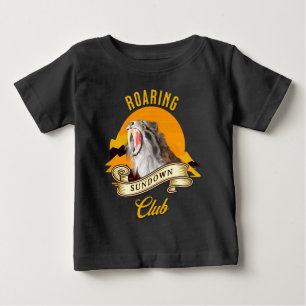 T-shirt Pour Bébé Club Aventure Crépuscule Rétro Tigre à Sabre