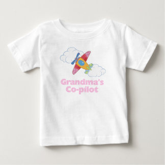 T-shirt Pour Bébé Co-pilote de grand-mère (fille)