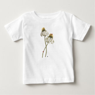 T-shirt Pour Bébé Coccinelles rouges sur image d'Echinacea