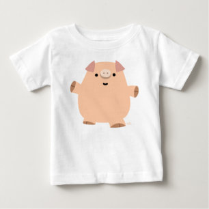 T-shirt pour bébé cochon de dessin amusant