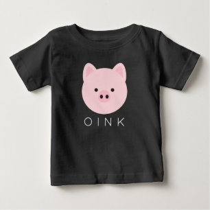 T-shirt Pour Bébé Cochon rose doux