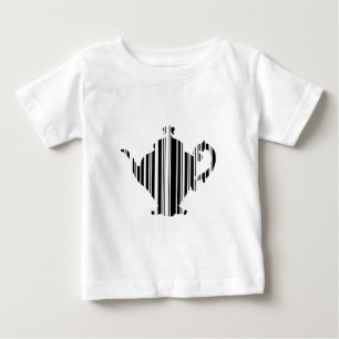 T-shirt Pour Bébé CODE BARRE THÉIÈRE Motif de code-barres de théière