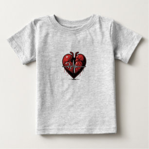 T-shirt Pour Bébé Cœur Anatomique avec Battement de Vie