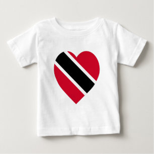 T-shirt Pour Bébé Coeur de drapeau du Trinidad et du Tobago
