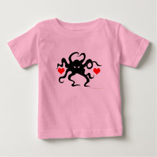 T-shirt Pour Bébé Coeur de poulpe