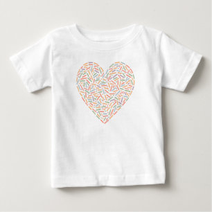 T-shirt Pour Bébé Coeur doux   Saupoudrer bébé