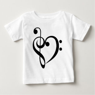 T-shirt Pour Bébé Coeur musical