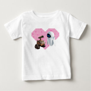 T-shirt Pour Bébé Coeur Pixel WALL-E et Eve