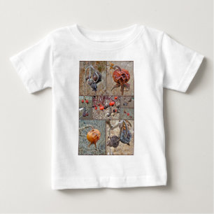 T-shirt Pour Bébé Collage rose