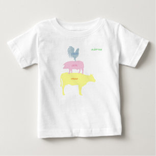 T-shirt Pour Bébé collier, rose, moo Personnalisable