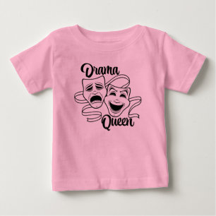 T-shirt Pour Bébé Comédie Et Tragédie Théâtre Masques Drama Queen Bl