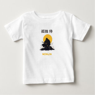T-shirt Pour Bébé Conception d'art de ninja samouraï solitaire