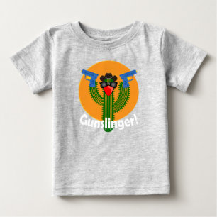 T-shirt Pour Bébé Conception de cactus Gunslinger - T-Shirt bébé en