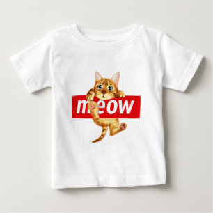 T-shirt Pour Bébé Conception de chat de signe de miaulement