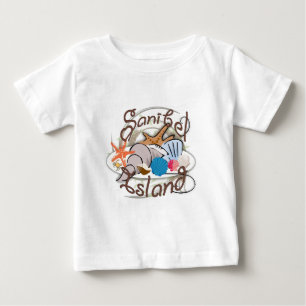 T-shirt Pour Bébé Conception de coquillage de la Floride d'île de